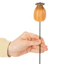 Produkt Palik ogrodowy w kształcie strąka z nasionami maku - dekoracyjny element do dekoracji ogrodu i projektów DIY - 41 cm, 4 sztuki