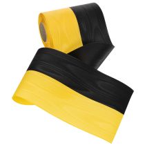 Produkt Wstążka do wieńca Moiré 150mm żółto-czarna - wstążka żałobna, szarfa, ozdoba, wstążka klubowa - rolka 25m