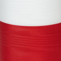 Produkt Wstążka do wieńca Moiré, wstążka żałobna biało-czerwona, wstążka dekoracyjna 150 mm, wstążka pamiątkowa żałobna kwiat, tafta octanowa 25 m