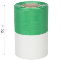 Produkt Wstążka do wieńca Moiré zielono-biała 150mm, wstążka dekoracyjna, wstążka kokardka, tafta jakości 25m