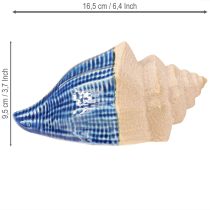 Produkt Muszla Dekoracja Morska Ceramiczna Niebiesko-Beżowa 16,5×11×9,5cm 2 szt