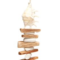 Produkt Girlanda muszlowa ślimaki morskie letnia dekoracja naturalna różne 69cm 3szt