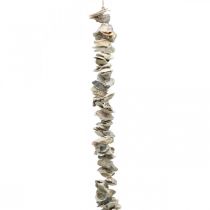 Girlanda z muszlami, dekoracja morska, lato, łańcuszek z muszli naturalne kolory L130cm