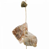 Girlanda muszelkowa z kamieniami natura 100cm