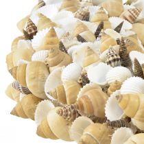 Produkt Wianek z muszelek ślimaków morskich w kolorze naturalnym białym Ø35cm