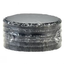 Produkt Podkładki okrągłe z łupka naturalnego czarne Ø10cm 6 szt