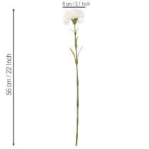 Produkt Sztuczny goździk z łodygą do bukietów i wianków, 56cm, 8 szt.