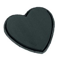 Serce z pianki florystycznej czarne 25,5cm 2szt