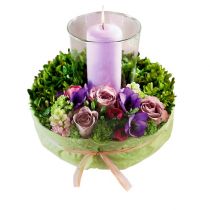 Produkt Kwiatowy pierścionek piankowy z bazą do aranżacji zielony Ø24cm 2 szt