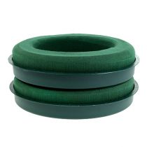 Produkt Kwiatowy pierścionek piankowy z miseczką zielony Ø30cm W4,5cm 2 szt