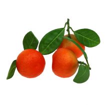 Pomarańczowy mini z liściem 5cm 8szt