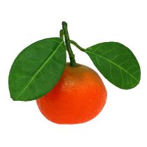Pomarańczowy mini z liściem 5cm 8szt