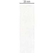 Produkt Wstążka organza, kwiatowa, prezentowa, zielona, 25 mm, 18 m