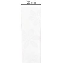 Produkt Wstążka organza, wstążka prezentowa kwiatowa, różowa, 25 mm, 18 m