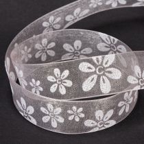 Produkt Wstążka organza, wstążka prezentowa kwiatowa, różowa, 25 mm, 18 m