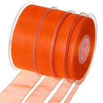 Produkt Wstążka organza wstążka prezentowa pomarańczowa wstążka krawędziowa 50m