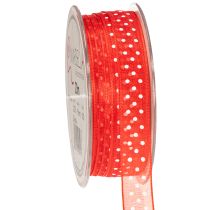 Produkt Wstążka w groszki do wszechstronnego pakowania prezentów sezonowych, szerokość 1,5 cm, długość 20 m