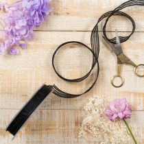 Produkt Wstążka organza w paski, wstążka prezentowa, czarna, szerokość 15 mm, długość 20 m