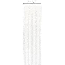 Produkt Wstążka organza w paski, wstążka prezentowa, biała, 15 mm, 20 m