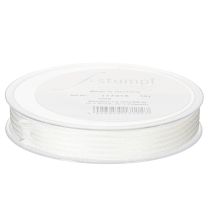 Produkt Wstążka organza w paski, wstążka prezentowa, biała, 15 mm, 20 m