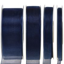 Produkt Wstążka z organzy Wstążka prezentowa ciemnoniebieska wstążka niebieska krajka 50m