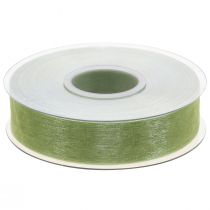 Produkt Wstążka organza zielona wstążka prezentowa krawędziowa limonkowo-zielona 25mm 50m