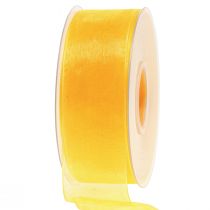 Produkt Wstążka z organzy wstążka prezentowa żółta wstążka krajka 40mm 50m