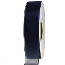 Produkt Wstążka z organzy wstążka prezentowa ciemnoniebieska wstążka niebieska krajka 25mm 50m