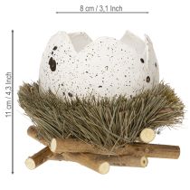 Produkt Jajko wielkanocne w gnieździe, dekoracyjne ptasie gniazdo, kolory naturalne, Ø9cm wys.11cm, 4 sztuki