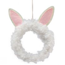 Produkt Dekoracja wielkanocna pierścień dekoracyjny uszy królika dekoracja drzwi biały Ø13cm 4szt