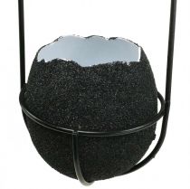Produkt Dekoracja wielkanocna do zawieszenia, skorupka jajka do sadzenia, dekoracja wiosenna czarno-biała W24cm 4 szt