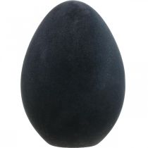 Pisanka plastikowa czarna jajko Dekoracja wielkanocna flokowana 40cm
