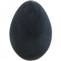 Jajko wielkanocne plastikowe czarne jajko Dekoracja wielkanocna flokowana 40cm