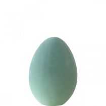 Produkt Pisanka dekoracyjna jajko szaro-zielone plastikowe flokowane 20cm