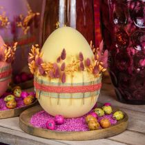 Produkt Jajko wielkanocne jajko plastikowe jasnożółte flokowane 25cm