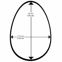 Produkt Jajko wielkanocne flokowane W25cm Kolorowe jajka Dekoracja wielkanocna