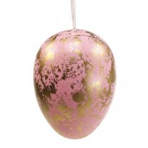 Pisanka do zawieszenia jajka ozdobne różowe, zielone, złote 15cm 4szt