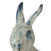 Produkt Zając Wielkanocny Ceramiczny Beżowy Niebieski Szkliwiony 18x11x25.5cm