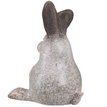 Produkt Zajączek Wielkanocny Ceramiczny Królik Siedzący Brązowo-Biały 13x12x18cm