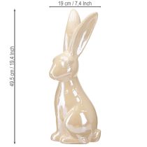 Produkt Zając Wielkanocny Ceramiczny w Beżowym Ceramiczny Zając Duży H49.5cm