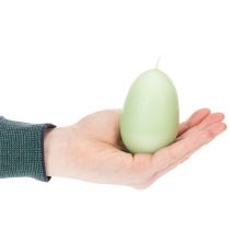 Produkt Świece wielkanocne, jajowate, zielone, 9cm, 20h, 6 szt.