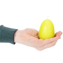 Produkt Świece wielkanocne w kształcie jajka, świece wielkanocne w kształcie jajka, limonkowo-zielone, 9cm, 20h, 6 szt.