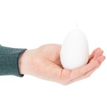 Produkt Świece w kształcie jajek wielkanocnych, specjalne świece na Wielkanoc, białe, 9 cm, 6 sztuk