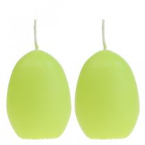 Świece wielkanocne jajko, świece jajeczne Wielkanocna limonka Ø4,5cm W6cm 6szt