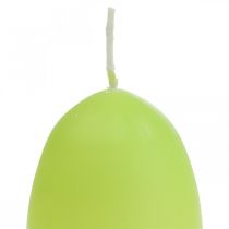Świece wielkanocne jajko, świece jajeczne Wielkanocna limonka Ø4,5cm W6cm 6szt