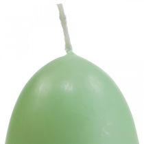 Świece wielkanocne jajko, świece jajko Wielkanoc zielone Ø4,5cm W6cm 6szt