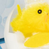 Produkt Wielkanocny kurczaczek z chenille w wannie, żółty, 9 cm