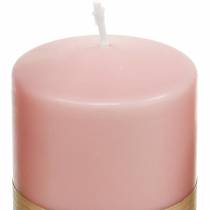 Świeca pieńkowa PURE 90/60 różowa świeca dekoracyjna trwała dekoracja świecy z naturalnego wosku