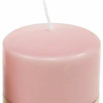 Świeca pieńkowa PURE 90/70 różowa świeca z naturalnego wosku trwała dekoracja świecy