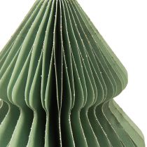 Produkt Choinka papierowa miętowa srebrna brokatowa wys. 20cm 5 szt